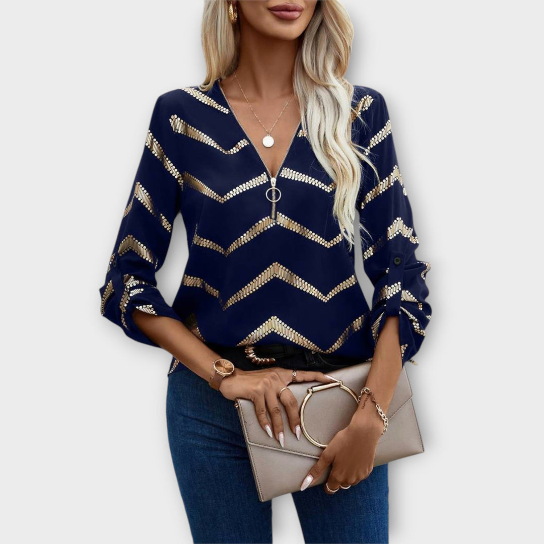 Eabha - Elegant Zip Blouse