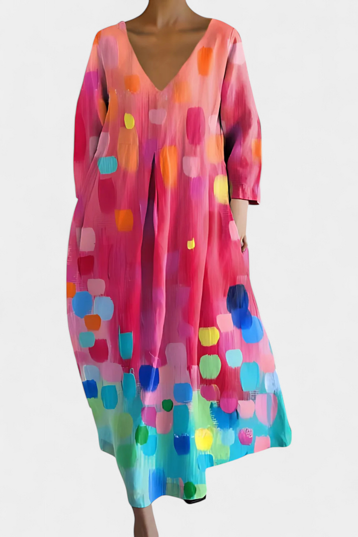 Eabha - V-Neck Fluid Dress