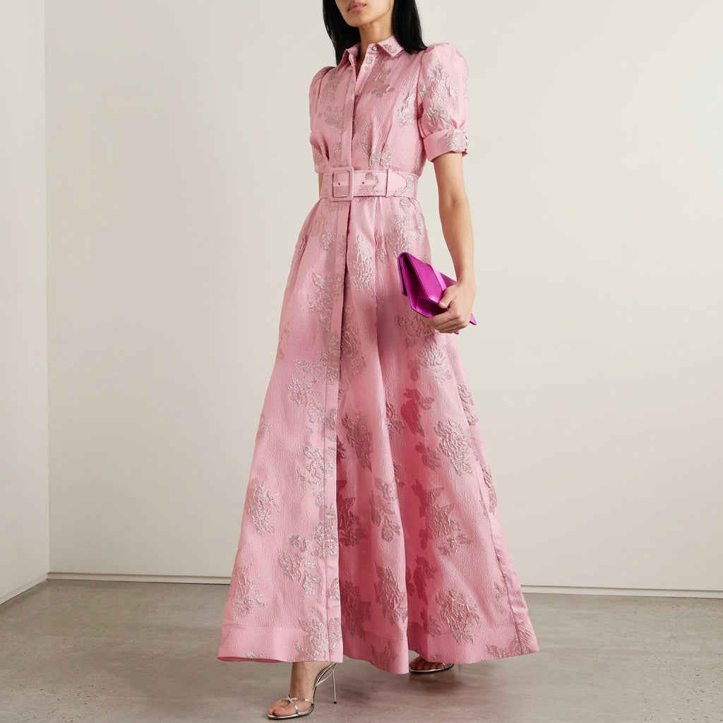 Eimear - Floral Jacquard Dress