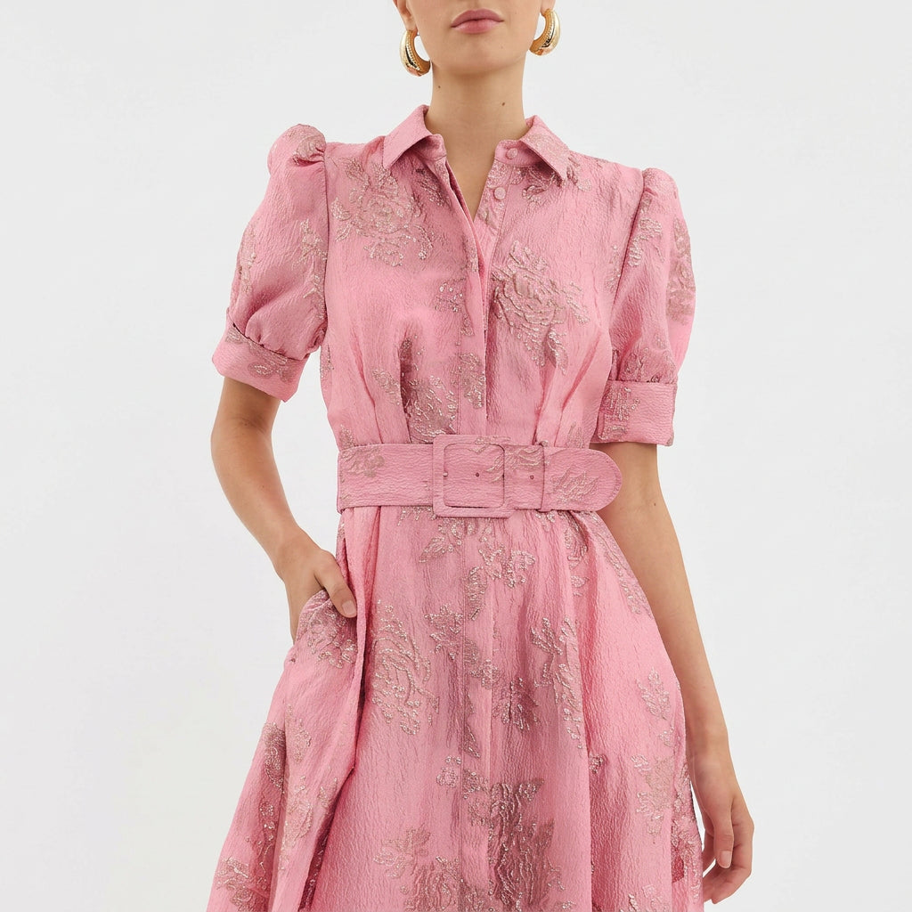 Eimear - Floral Jacquard Dress