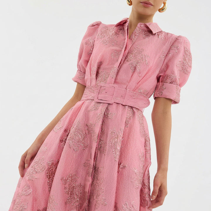 Eimear - Floral Jacquard Dress