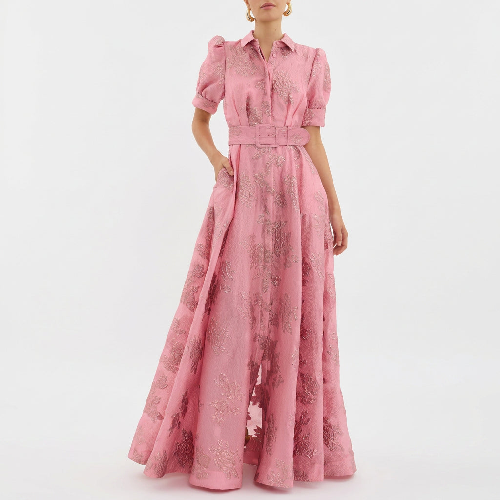 Eimear - Floral Jacquard Dress