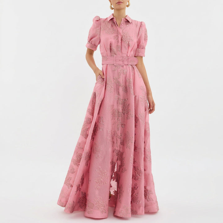 Eimear - Floral Jacquard Dress