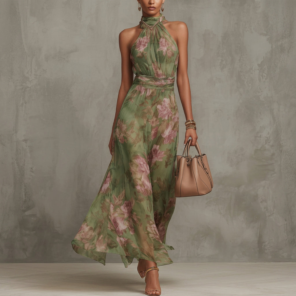 Eithne - Floral Halter Dress