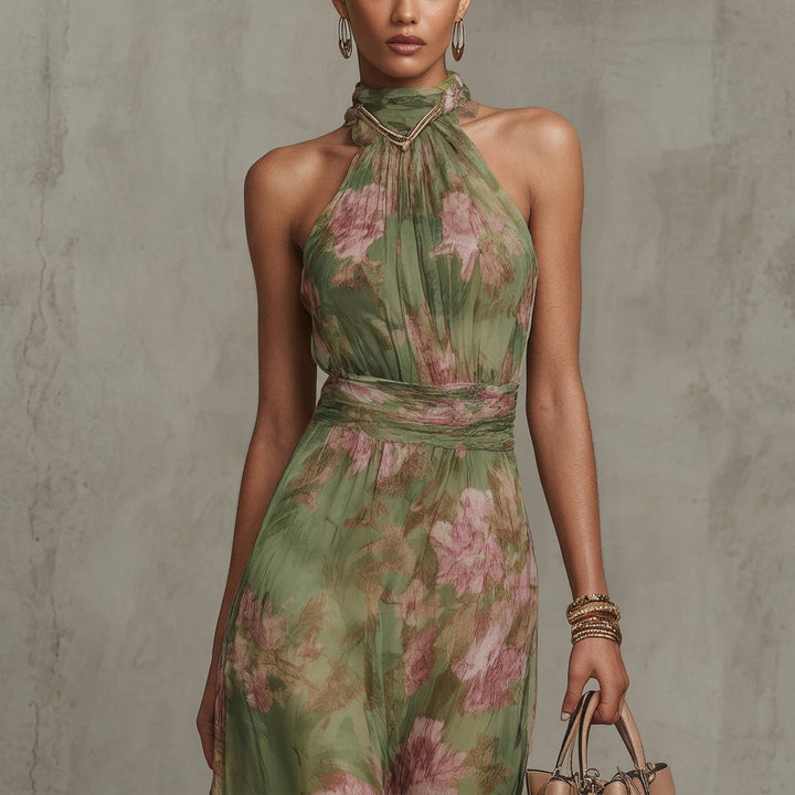 Eithne - Floral Halter Dress