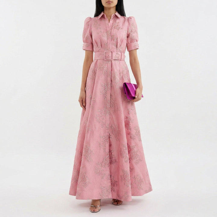 Eimear - Floral Jacquard Dress