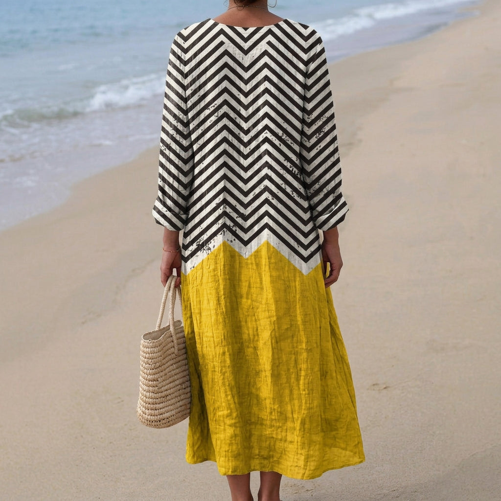 Eabha - Cotton Zigzag Dress