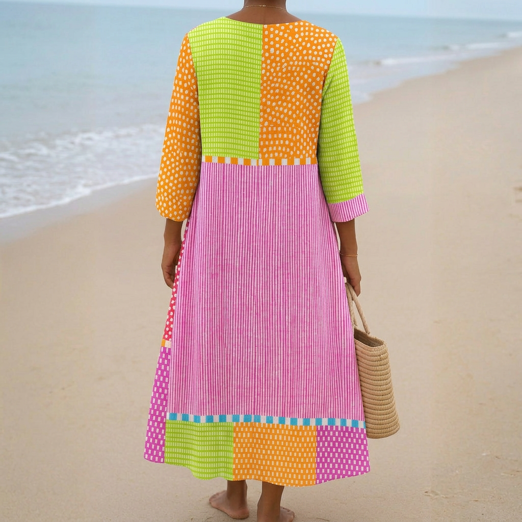 Bríd - Colourful Cotton Dress