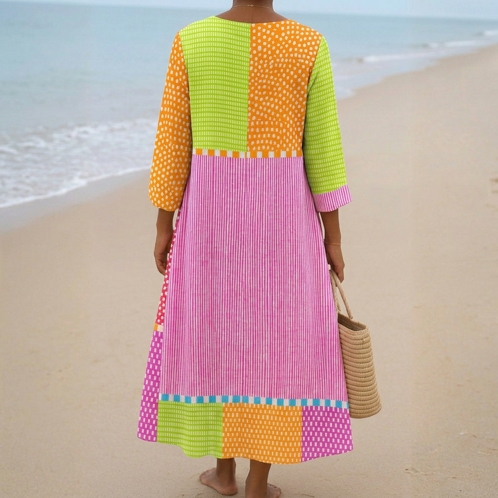 Bríd - Colourful Cotton Dress