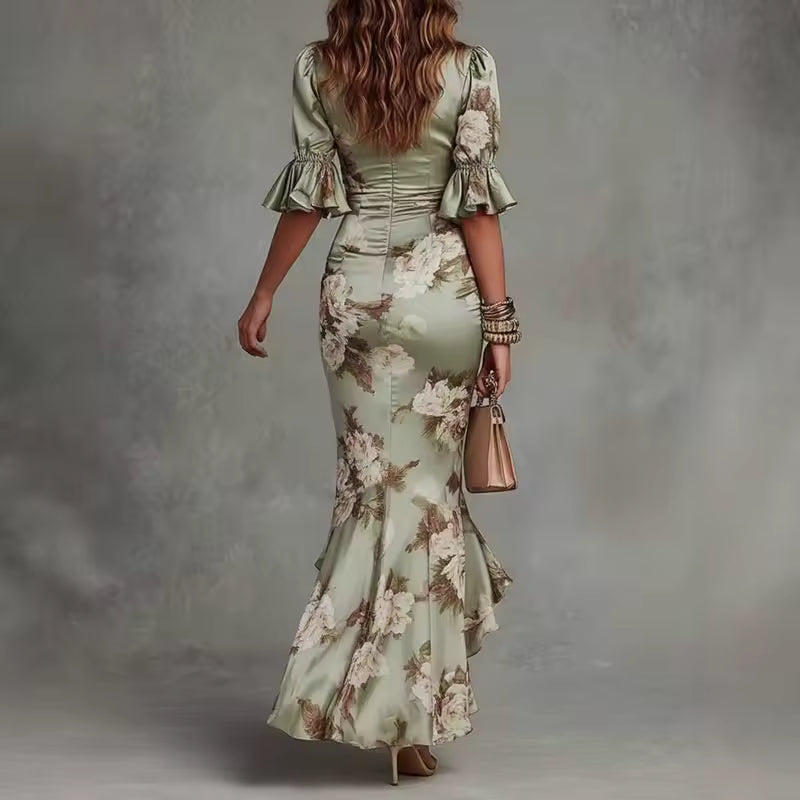 Yolande | Robe Maxi en Satin
