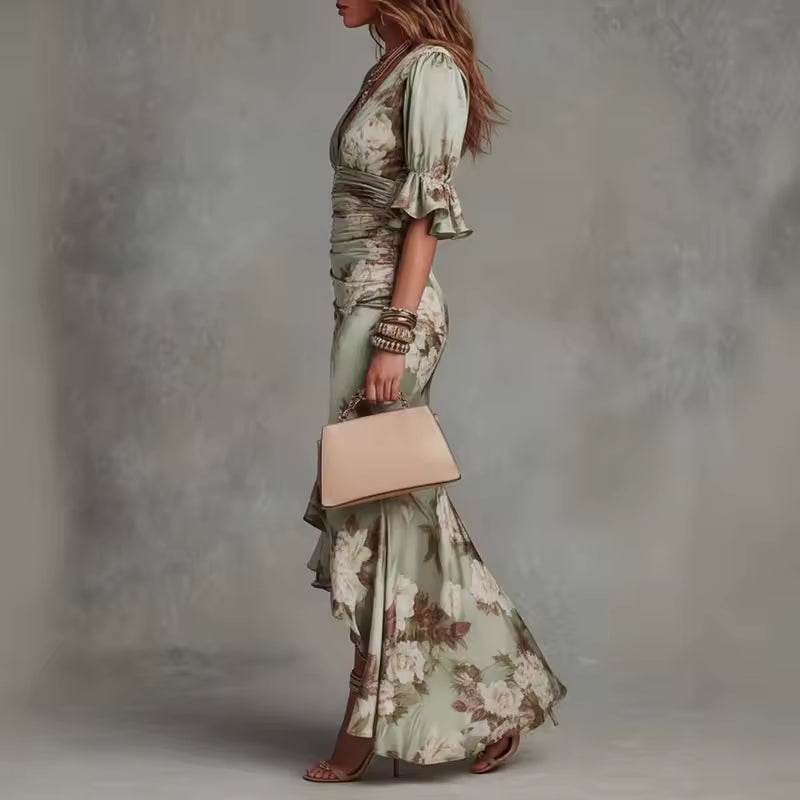 Yolande | Robe Maxi en Satin