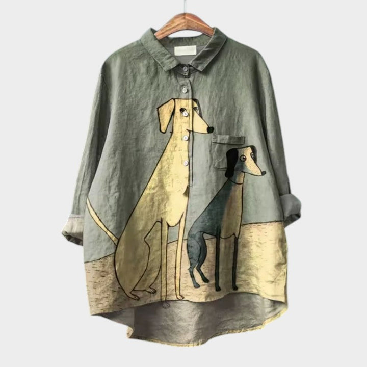 Eimear - Dog Print Blouse