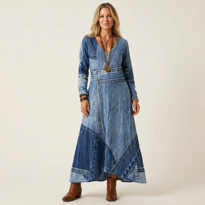 Adriana | Robe Midi en Jean Vintage