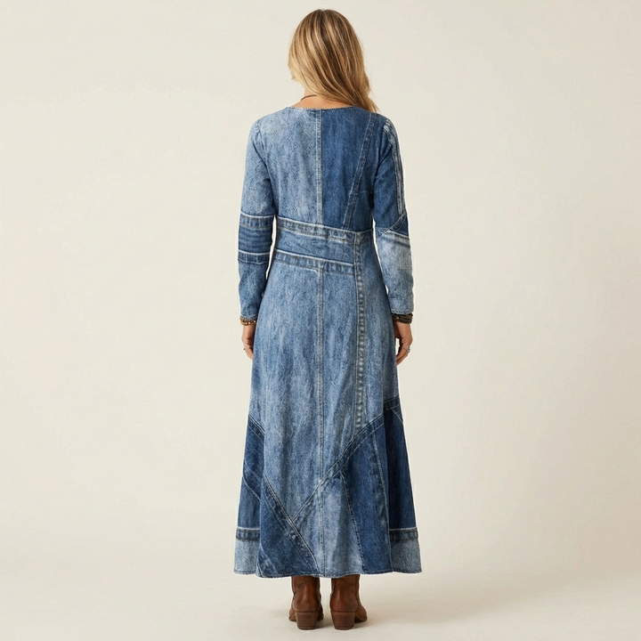 Adriana | Robe Midi en Jean Vintage