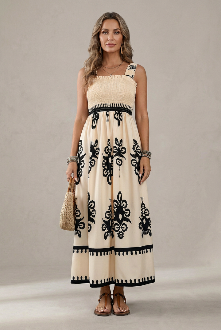 Bérangère | Robe Maxi Imprimée