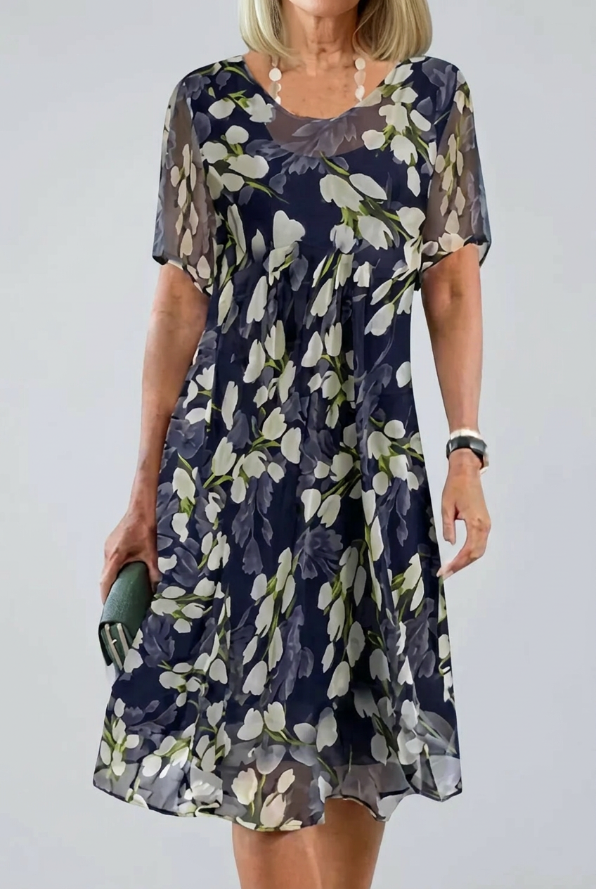 Coline | Robe en Mousseline Fleurie