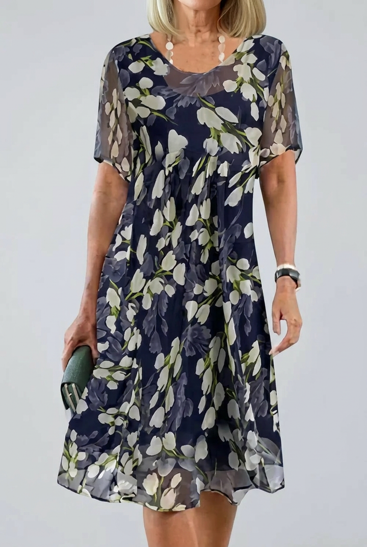 Coline | Robe en Mousseline Fleurie