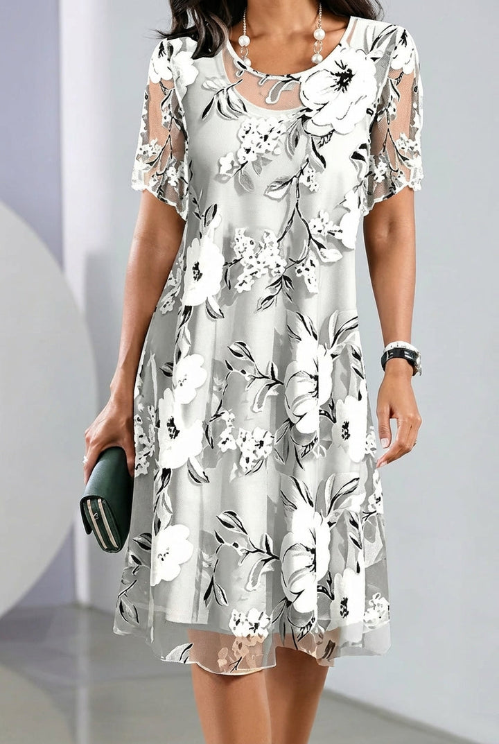 Coline | Robe en Mousseline Fleurie