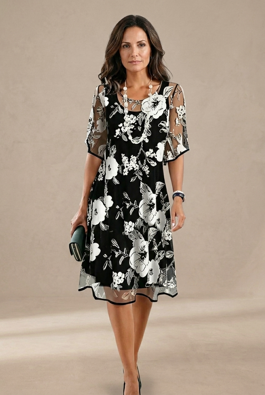 Coline | Robe en Mousseline Fleurie