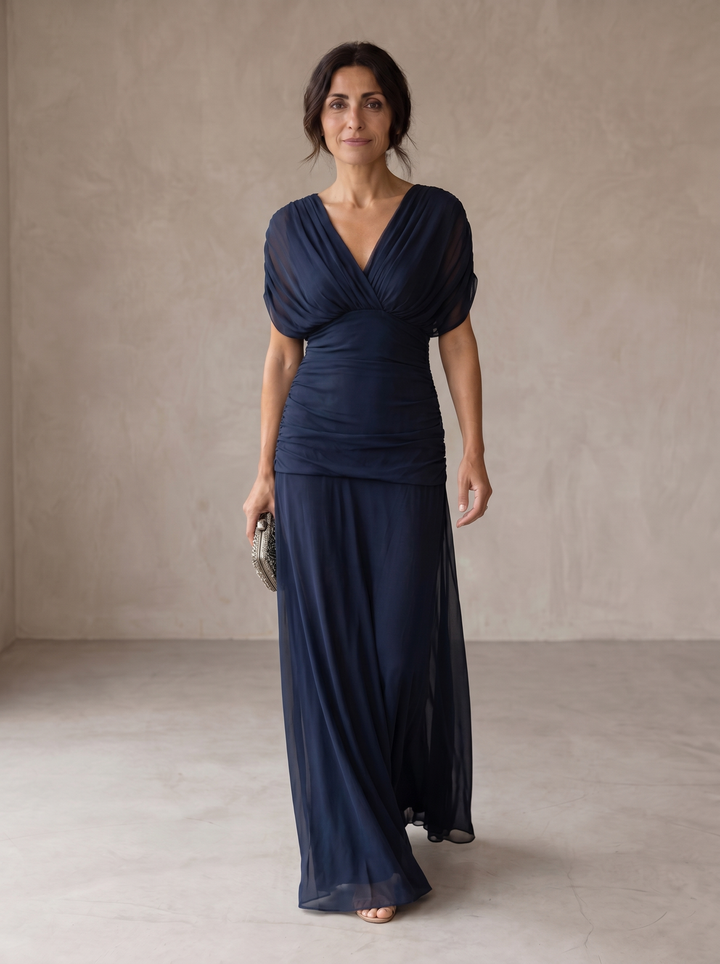 Aveline | Robe Bleue Élégante