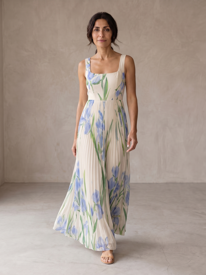 Orianne | Robe Maxi A-Line Fleurie