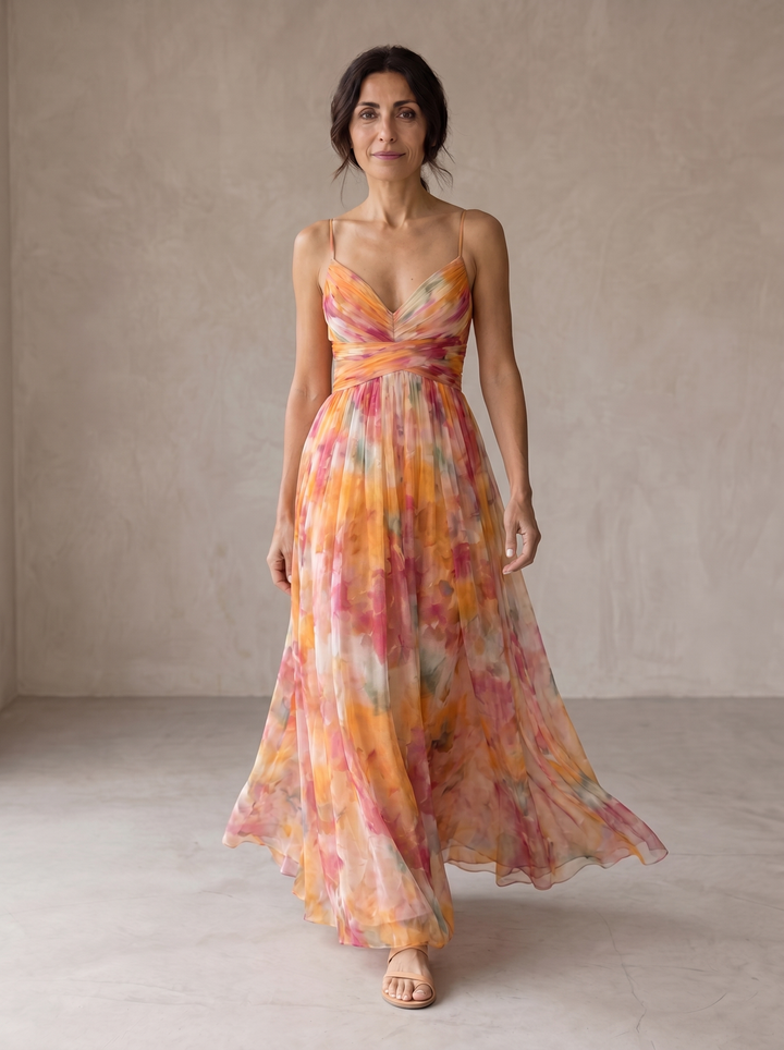 Gisèle | Robe Maxi Fleurie Enchanteresse