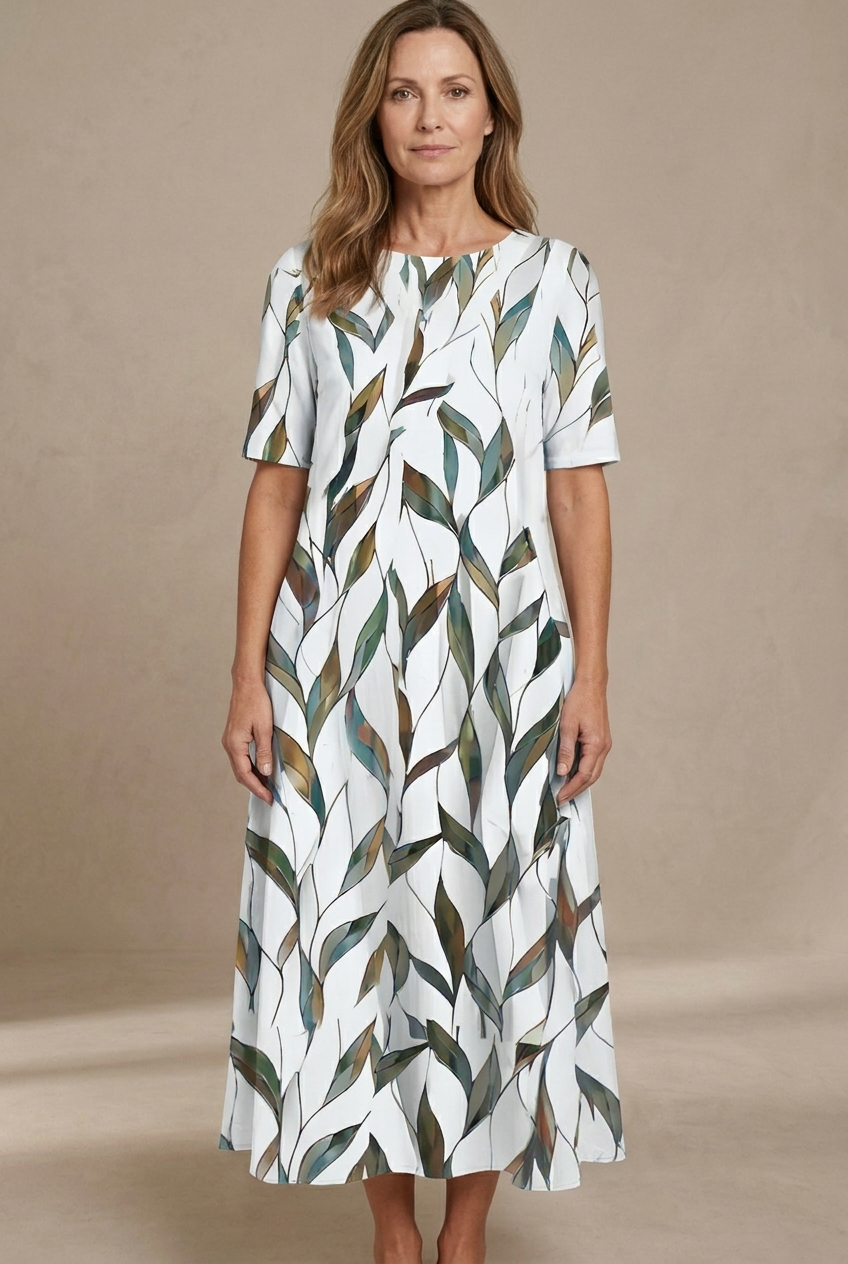 Élodie | Robe Midi Fleurie