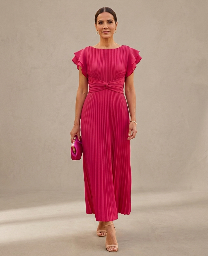 Mathilde | Robe Maxi Plissée