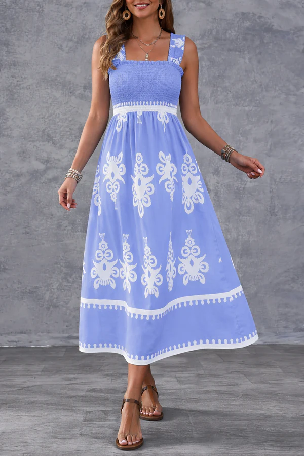 Bérangère | Robe Maxi Imprimée