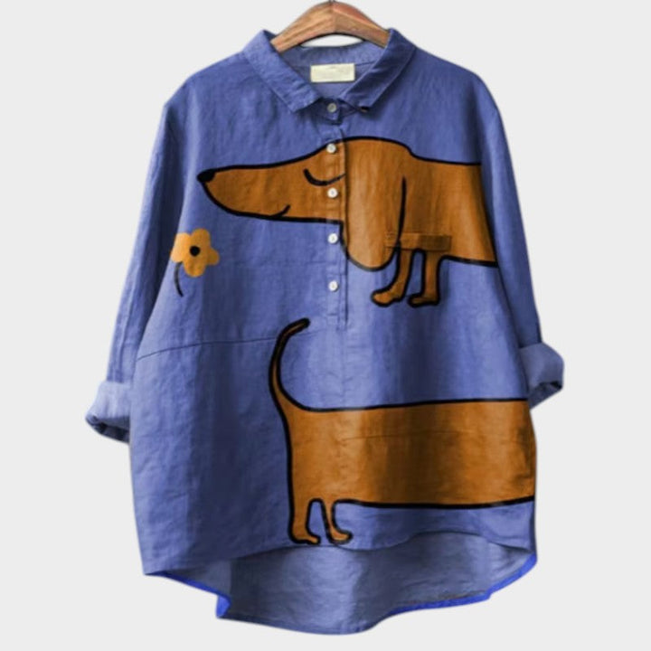 Eimear - Dog Print Blouse