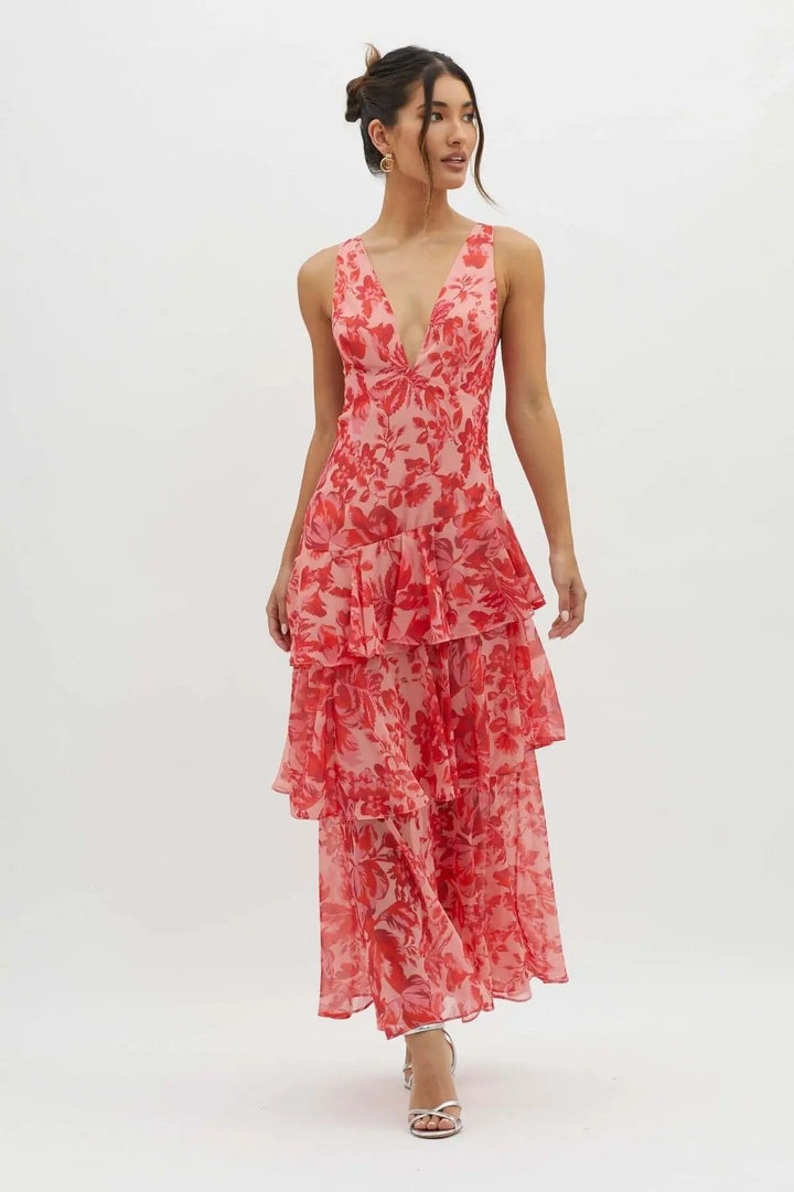 Fionnuala - Chiffon Maxi Dress