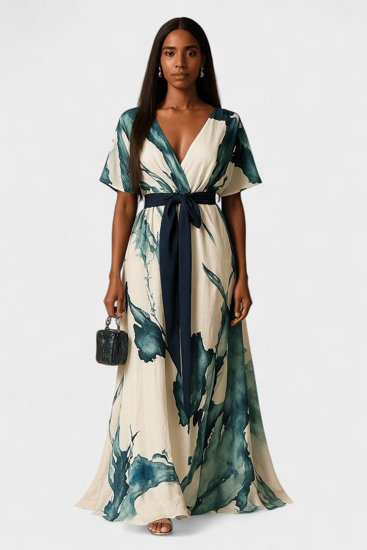 Eabha - Watercolour Maxi Dress