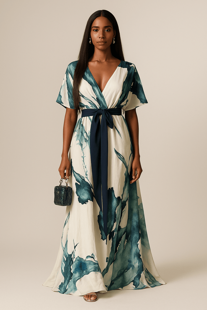 Eabha - Watercolour Maxi Dress