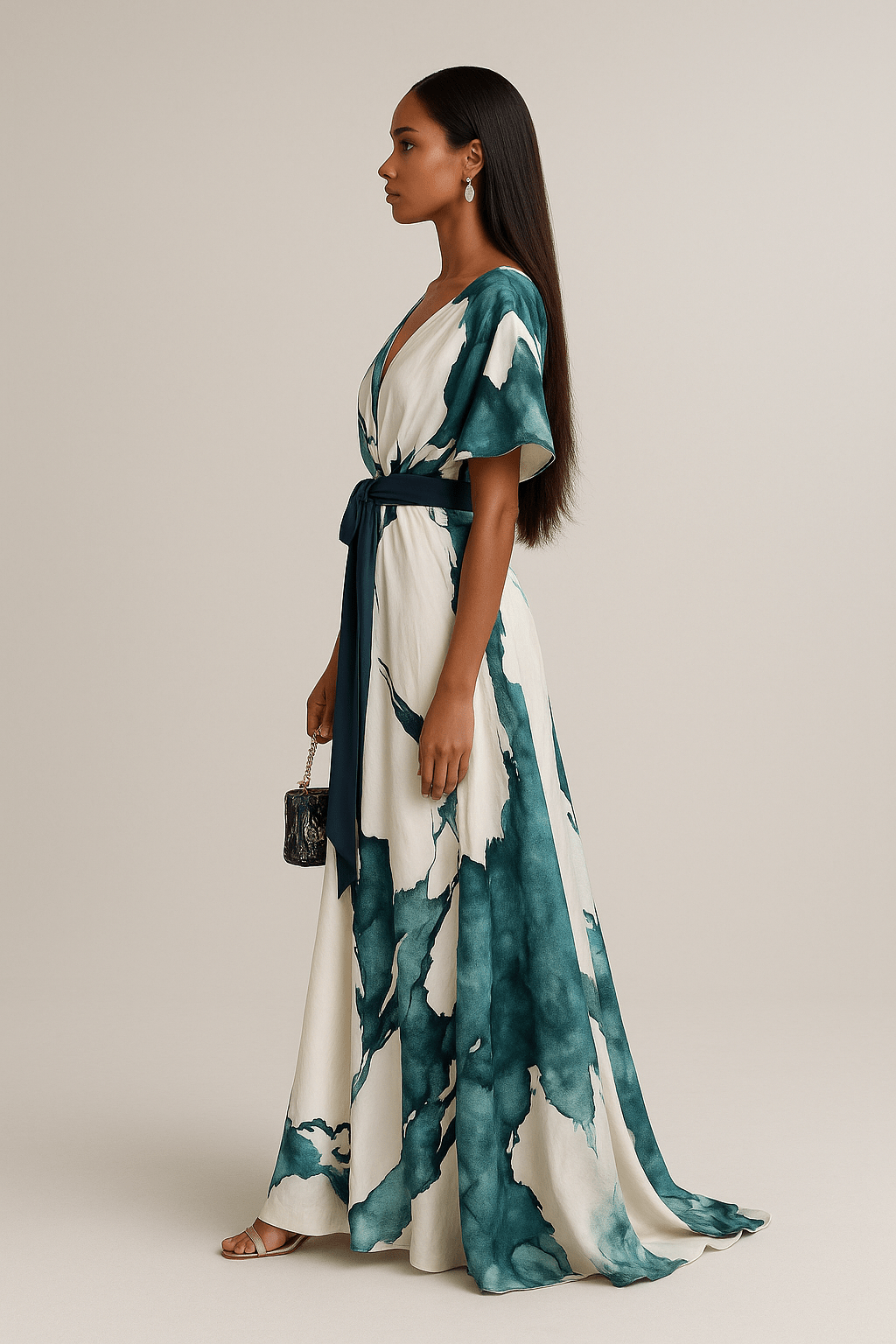 Eabha - Watercolour Maxi Dress
