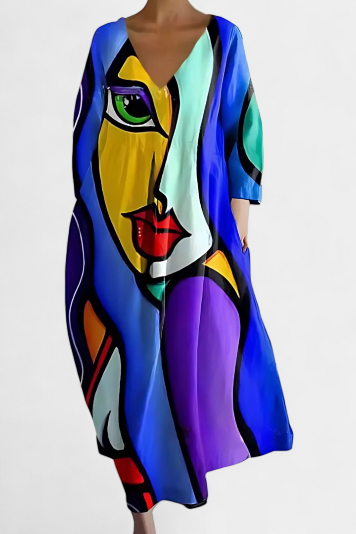 Eabha - V-Neck Fluid Dress