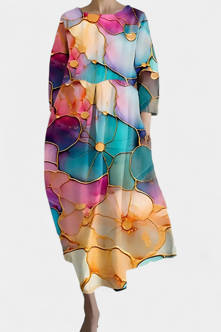 Eabha - V-Neck Fluid Dress
