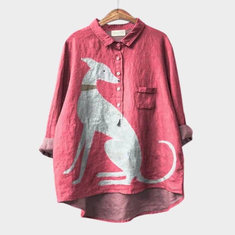 Eimear - Dog Print Blouse