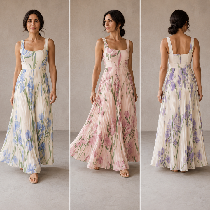 Orianne | Robe Maxi A-Line Fleurie