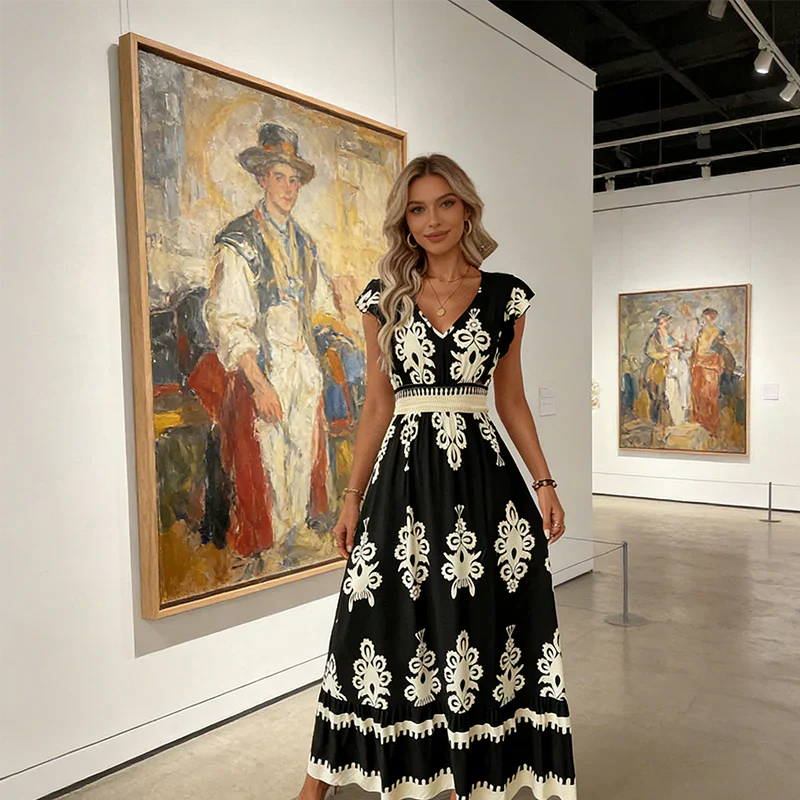 Caroline | Robe Maxi Baroque