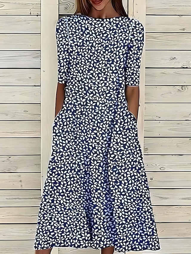 Élodie | Robe Midi Fleurie